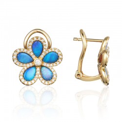 Luvente Opal & Diamond Earrings