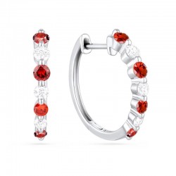 Luvente Ruby & Diamond Earrings