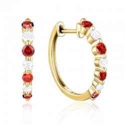 Luvente Ruby & Diamond Earrings