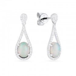 Luvente Opal & Diamond Earrings