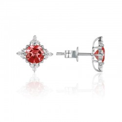 Luvente Garnet & Diamond Earrings