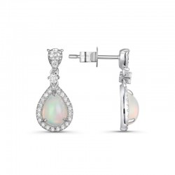 Luvente Opal & Diamond Earrings