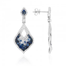 Luvente Sapphire & Diamond Drop Earrings