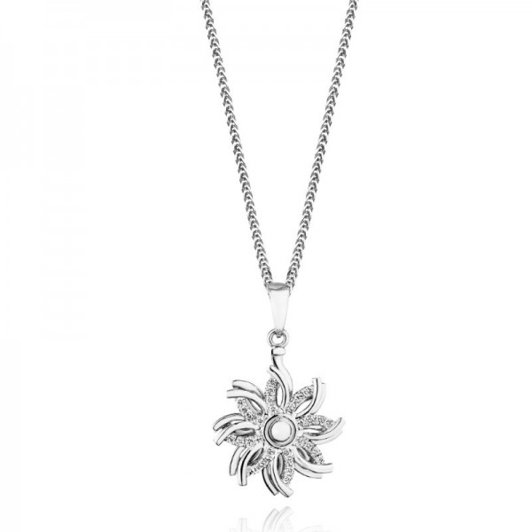 18KW Diamond Spinner Pendant