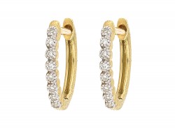 18KY Delicate Provence Champagne Hoop Earrings