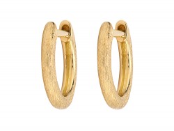 18KY Plain Delicate Hoops