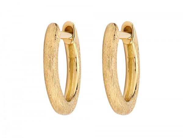 18KY Plain Delicate Hoops