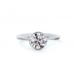 De Beers Forevermark Micaela's Hidden Halo Bezel Set Engagement Ring