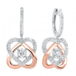 Love's Crossing Diamond Earrings In 14K Two-Tone Gold (3/4 Ct. Tw)