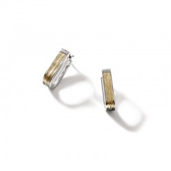 Bamboo Striated Hoop Earring