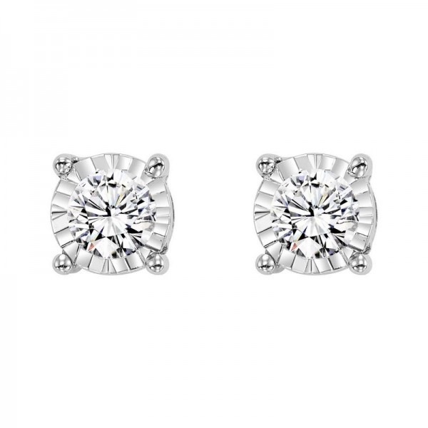 14KW Diamond earrings 1.00ct tw