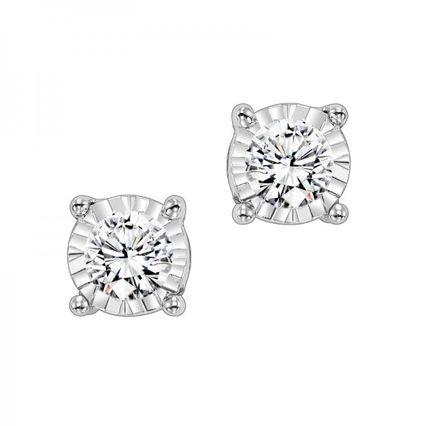 Lady's 14KW Gold Stud Earrings