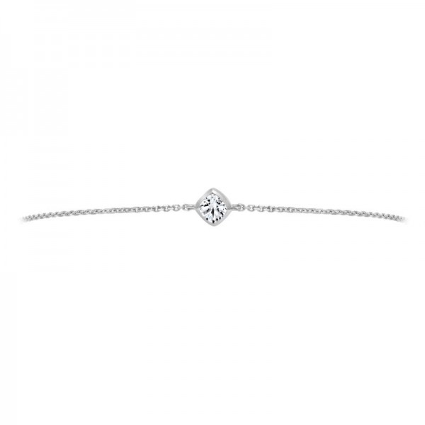 18KW Black Label Cushion Diamond Bracelet