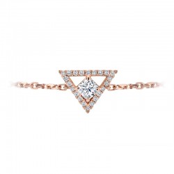 18KR Black Label Square Diamond Bracelet