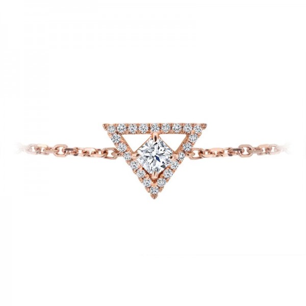 18KR Black Label Square Diamond Bracelet