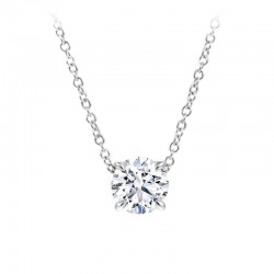 18KW Black Label Round Diamond Pendant