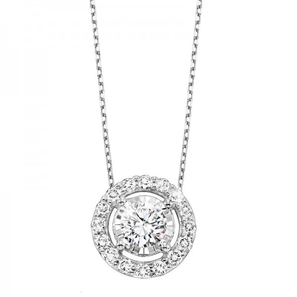Lady's 14KW Gold Pendant