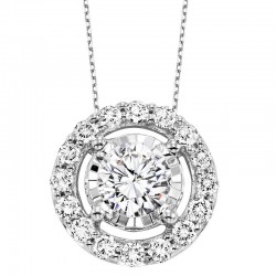 14KW Diamond pendant .51ct tw