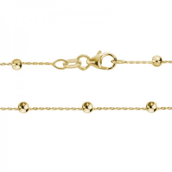 14KY Beaded Cable Chain