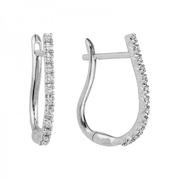 14KW Diamond Hinged Hoops