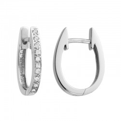 14KW Diamond Huggie Earrings