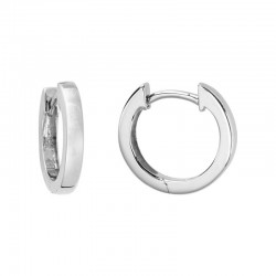 14KW Hinged Hoop Squared Edge Earrings