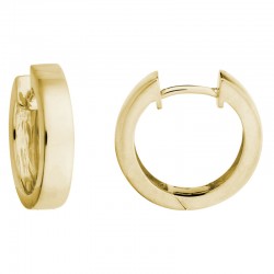14KY Squared Edge Hinged Hoop Earrings
