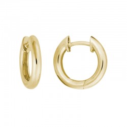 14KY Rounded Edge Hinged Hoop Earrings