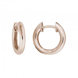 14KR Rounded Edge Hinged Hoop Earrings