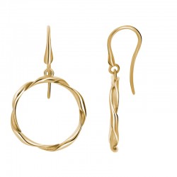 14KY Open Circle Dangle Earrings