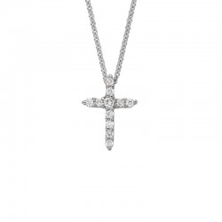 14KW Diamond Cross Pendant