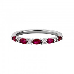 14KW Ruby & Diamond Band