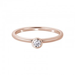 14KR Round Diamond Ring