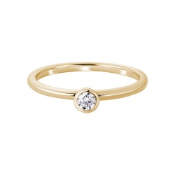 14KY Round Diamond Ring