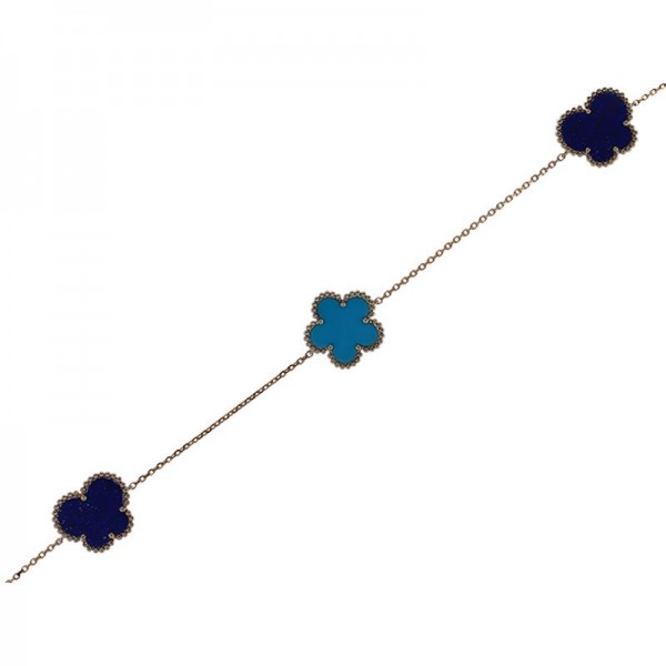 14KY Lapis Lazuli & Turquoise Bracelet
