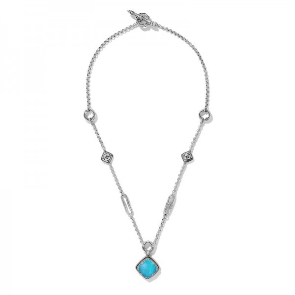 Sterling Silver Opal Doublet Vega Trapeze Necklace