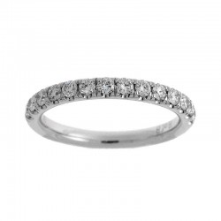 18KW Round Diamond Wedding Band