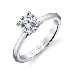 14K White Gold Semi-Mount Under Halo Diamond Ring