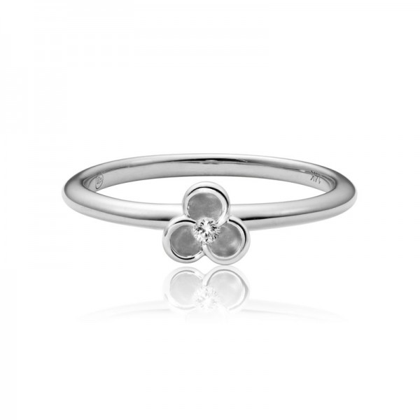 14KW Diamond Bloom Stacking Ring