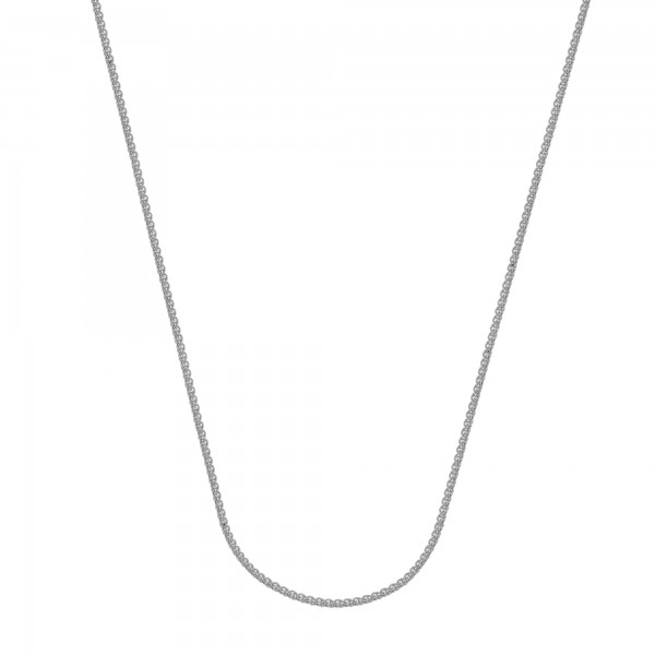 14K White Gold 1.05Mm Wide Round Wheat Chain At 18