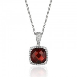 Luvente Garnet & Diamond Pendant