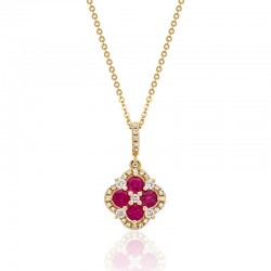 Luvente Ruby & Diamond Pendant