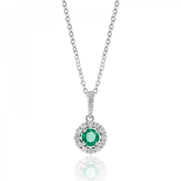 Luvente Emerald & Diamond Pendant