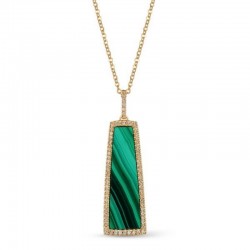 Luvente Malachite & Diamond Pendant