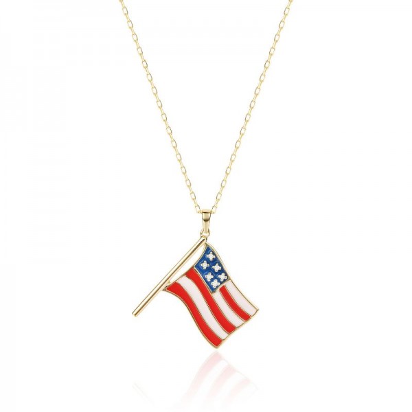 Luvente American Flag Pendant
