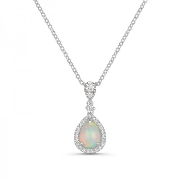 Luvente Opal & Diamond Necklace