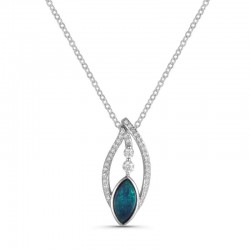 Luvente Opal & Diamond Pendant