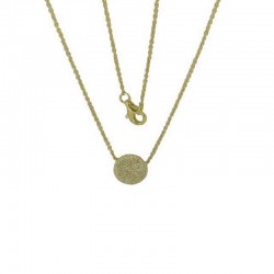Luvente Diamond Pave Circle Necklace