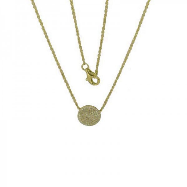Luvente Diamond Pave Circle Necklace
