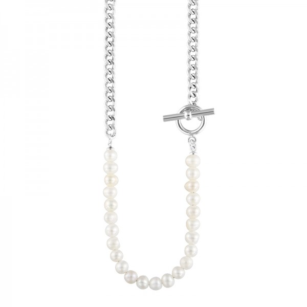 Sterling Silver & Pearl Necklace
